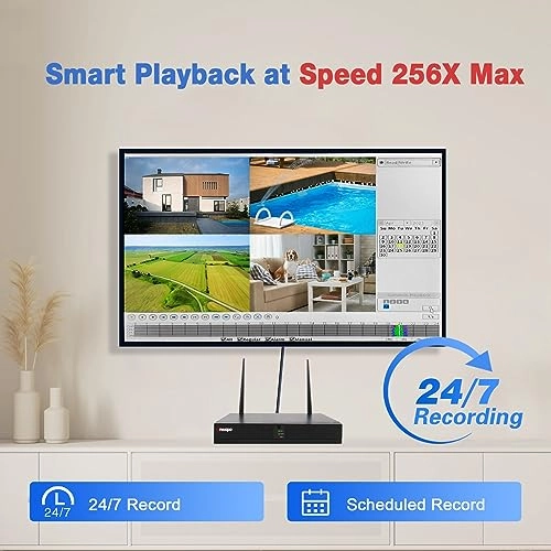 3MP Wireless Security Camera System - 4 8 channels 2304X1296P