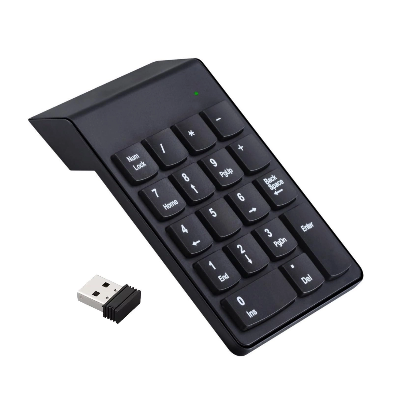 ZEZEFUFU Wireless USB Number Keyboard - 2.4GHz 18 Keys
