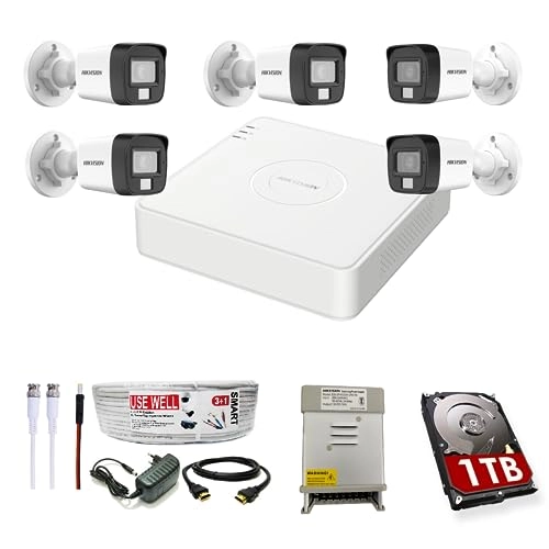 8 Channel DVR + 2 MP Outdoor Dual Light Camera + 1 TB HDD + 8 Ch SMPS + CCTV Cable+BNC/DC Set