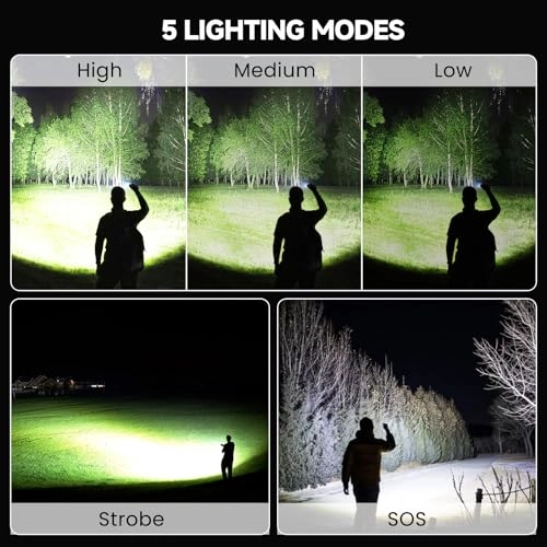 KD-011 Flashlight - 5 Modes 2 Pack