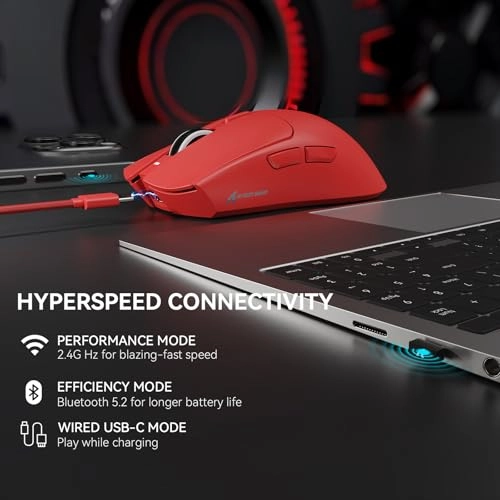 X1 Superlight Gaming Mouse - 2.4G Wireless, Bluetooth, USB