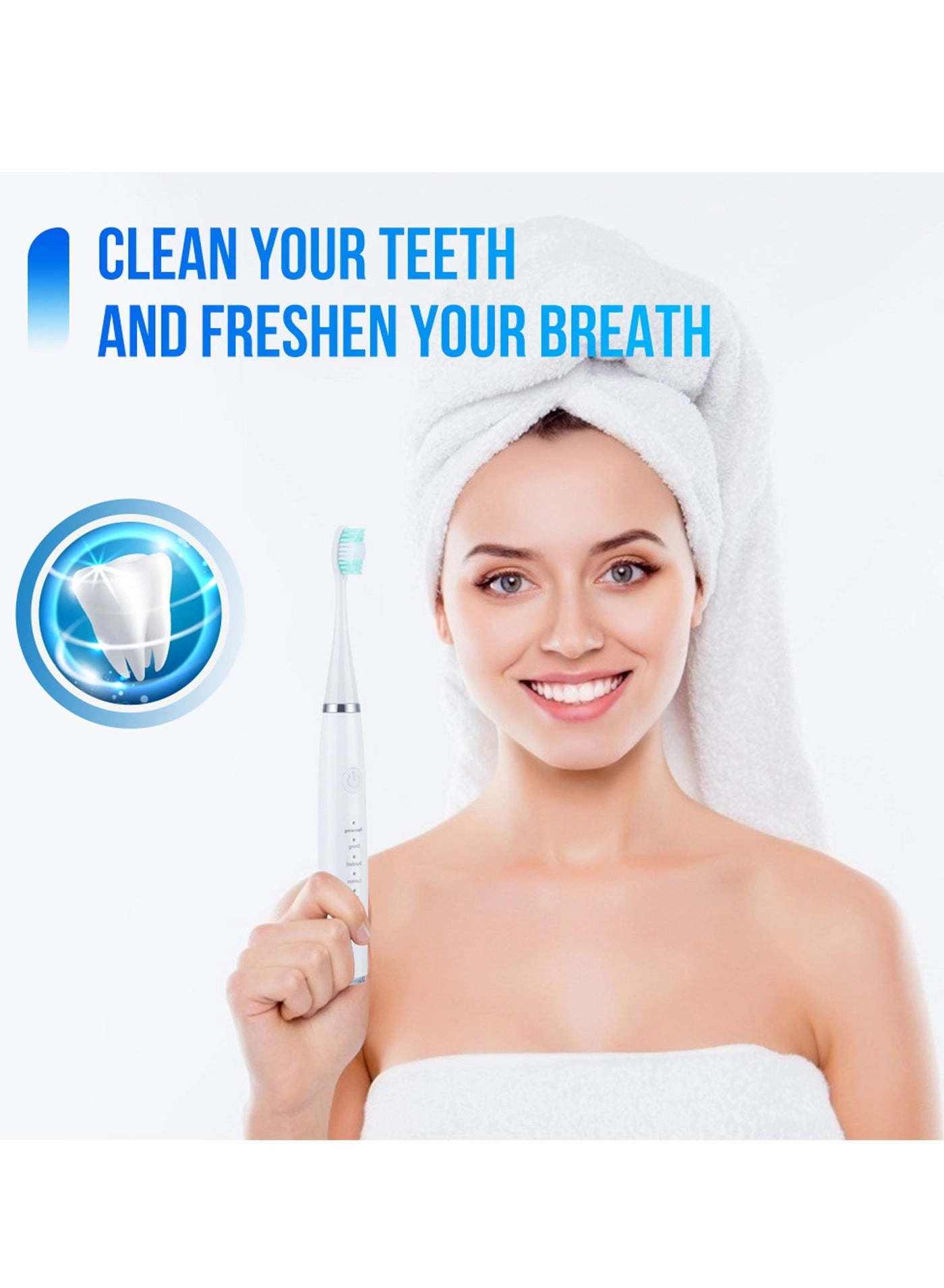 PSM brush - 6-Speed Sonic Vibration White Combo