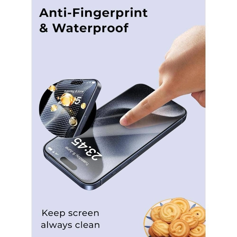 HD Clear Tempered Glass Screen Protector for iPhone 16 Plus
