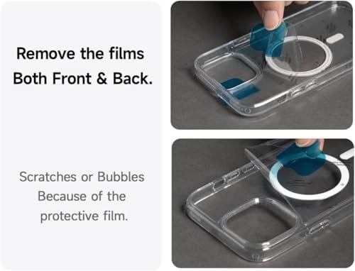 Case for iPhone 16 Pro Max Clear Back Phone Bumper Cover with MagSafe for iPhone 16 Pro Max