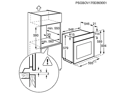 AG-BEB331010M 595 mm Electric Oven