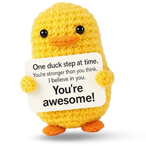 Duck Emotional Support Crochet 14 cm Plush - Positive Multicolor