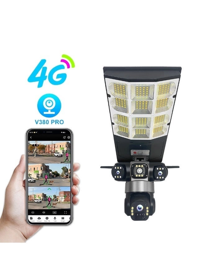 Solar Streetlight Dual Lens Security Camera 8MP