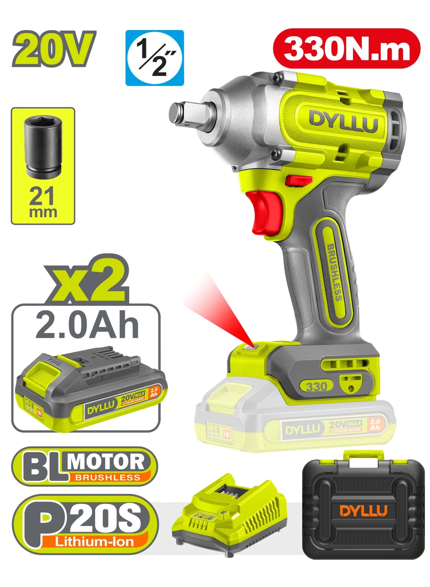 DYLLU IMPACT WRENCH - 330 N.m