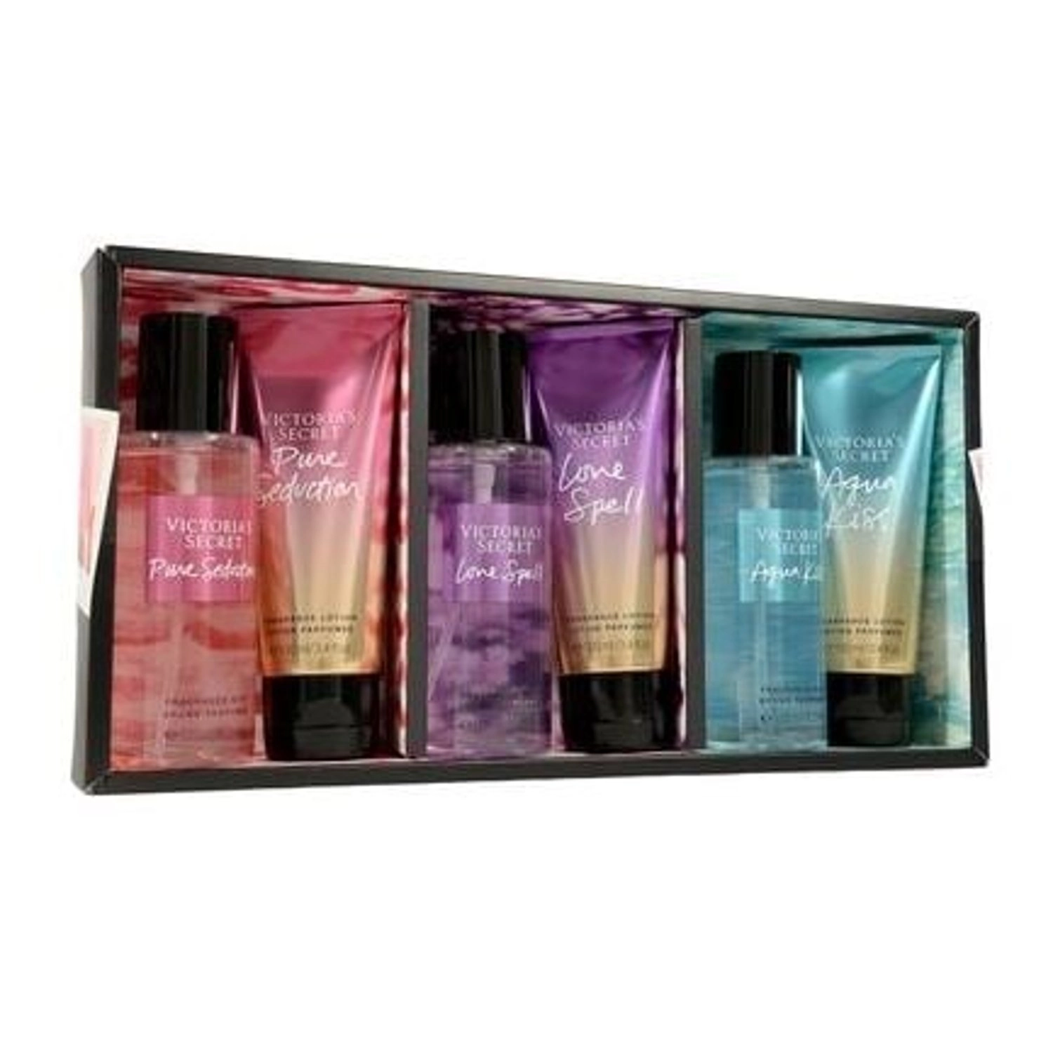 Pure Seduction + Love Spell + Aqua Kiss - Gift Set 6pc