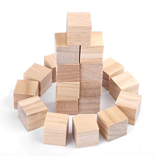 Square Wooden Blocks - 20pcs