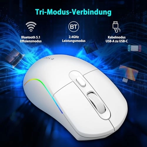 X-54 Ergonomic Gaming Mouse - 2.4Ghz Bluetooth 5.1 USB