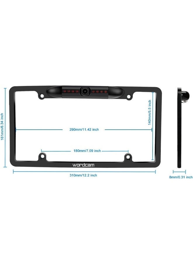 License Plate Frame Rear View Backup Camera - Night vision