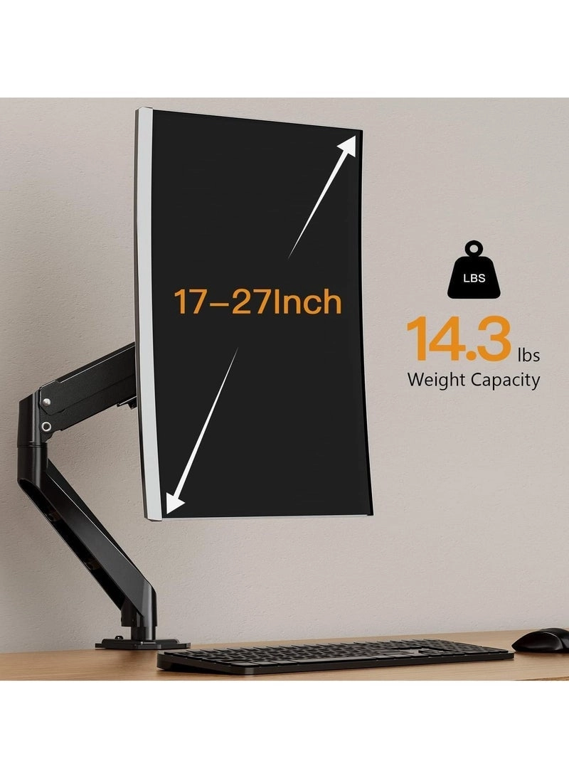 Single Monitor Arm - Single 13-32 Inch VESA 75x75/100x100mm