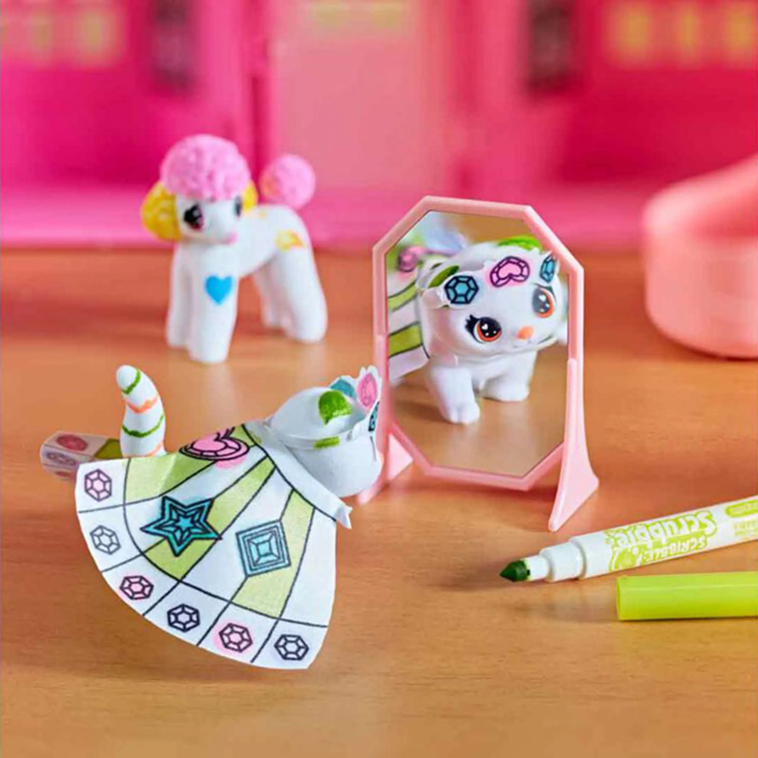 Scribble Scrubbie Pets Super Salon - 4 Pets 6 Markers