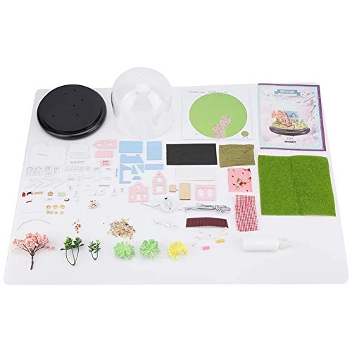 DIY Mini House Kit - LED Lights Glass Cover