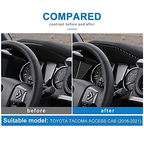Carbon Fiber Car Dashboard Speedometer Frame Sticker Interior Trim - Toyota Tacoma 2016-2023