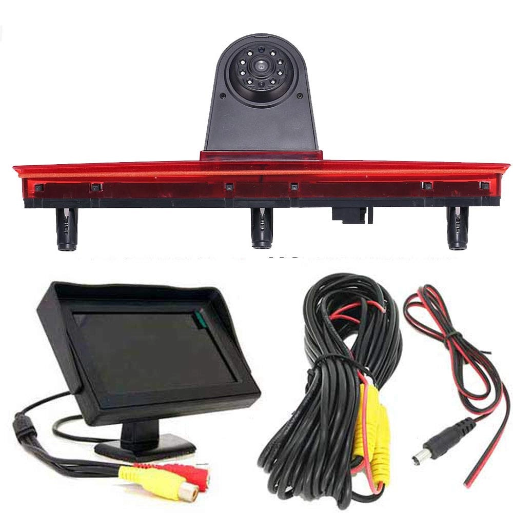 Brake Light Reversing Camera + Rear View Mirror Monitor - Night vision 628 x 586 pixels