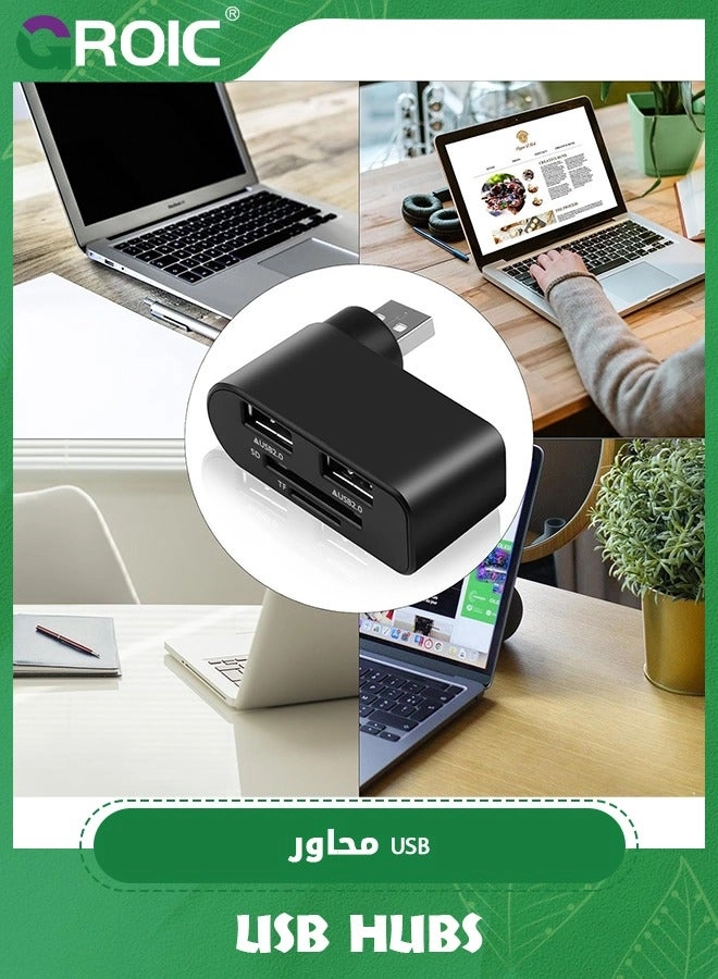 USB Hub - 4 in 1 Rotatable 180 Degrees USB C