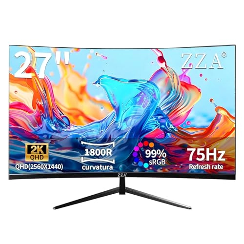 ZZA Curved Gaming Monitor - 2560x1440 27 Inch