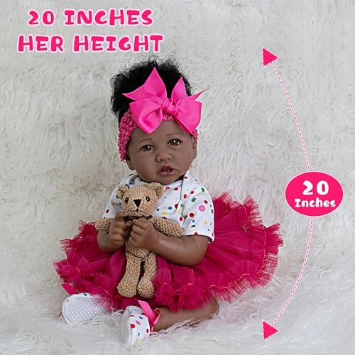 Reborn Baby Doll - 20- Inch African American Ages 3+