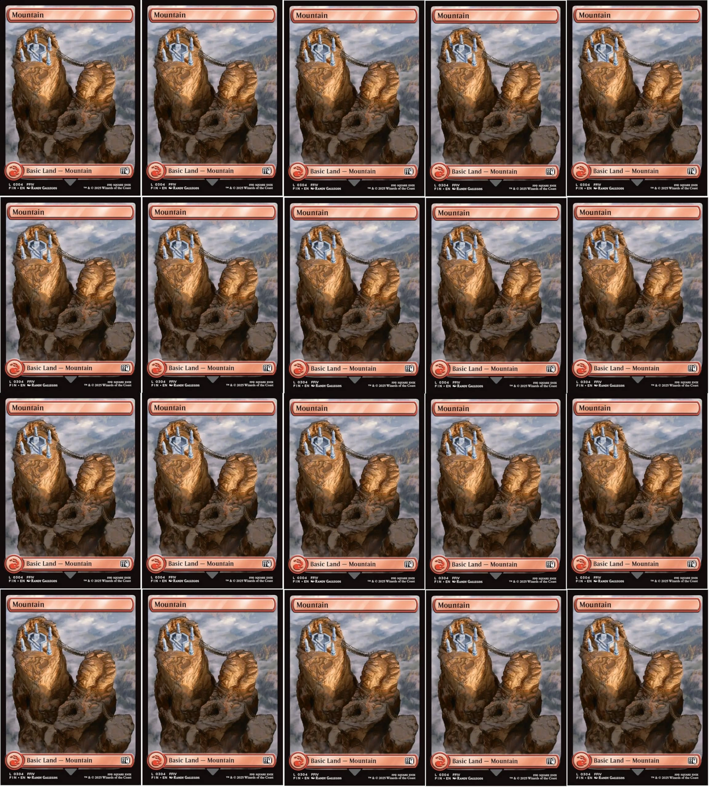 Magic The Gathering Final Fantasy Full Art Lands - 20pcs