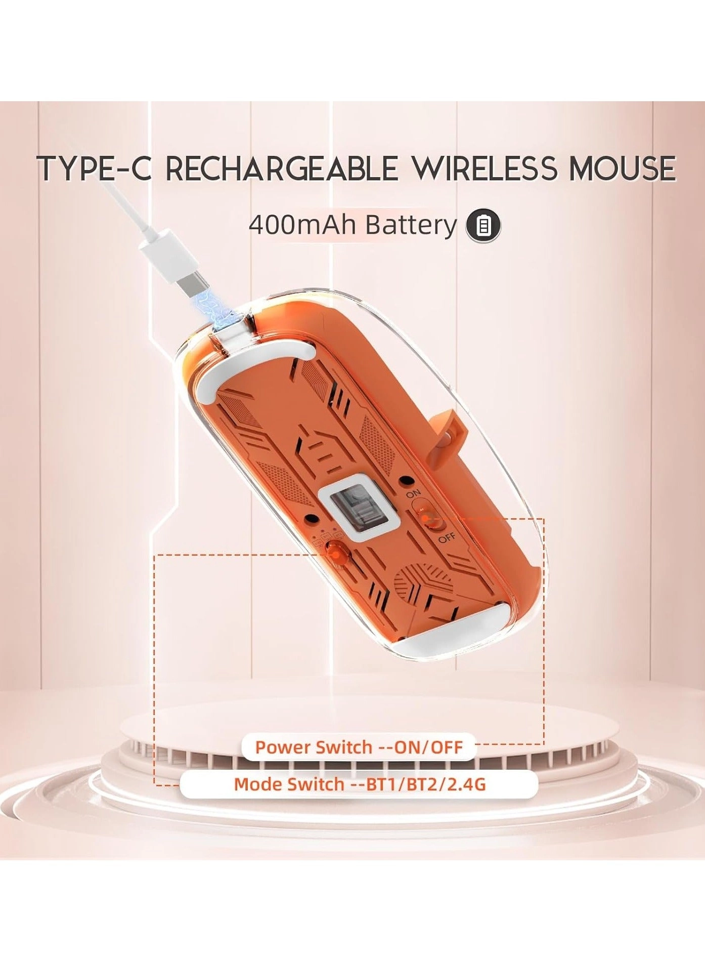 Crystal Transparent Mouse - Wireless