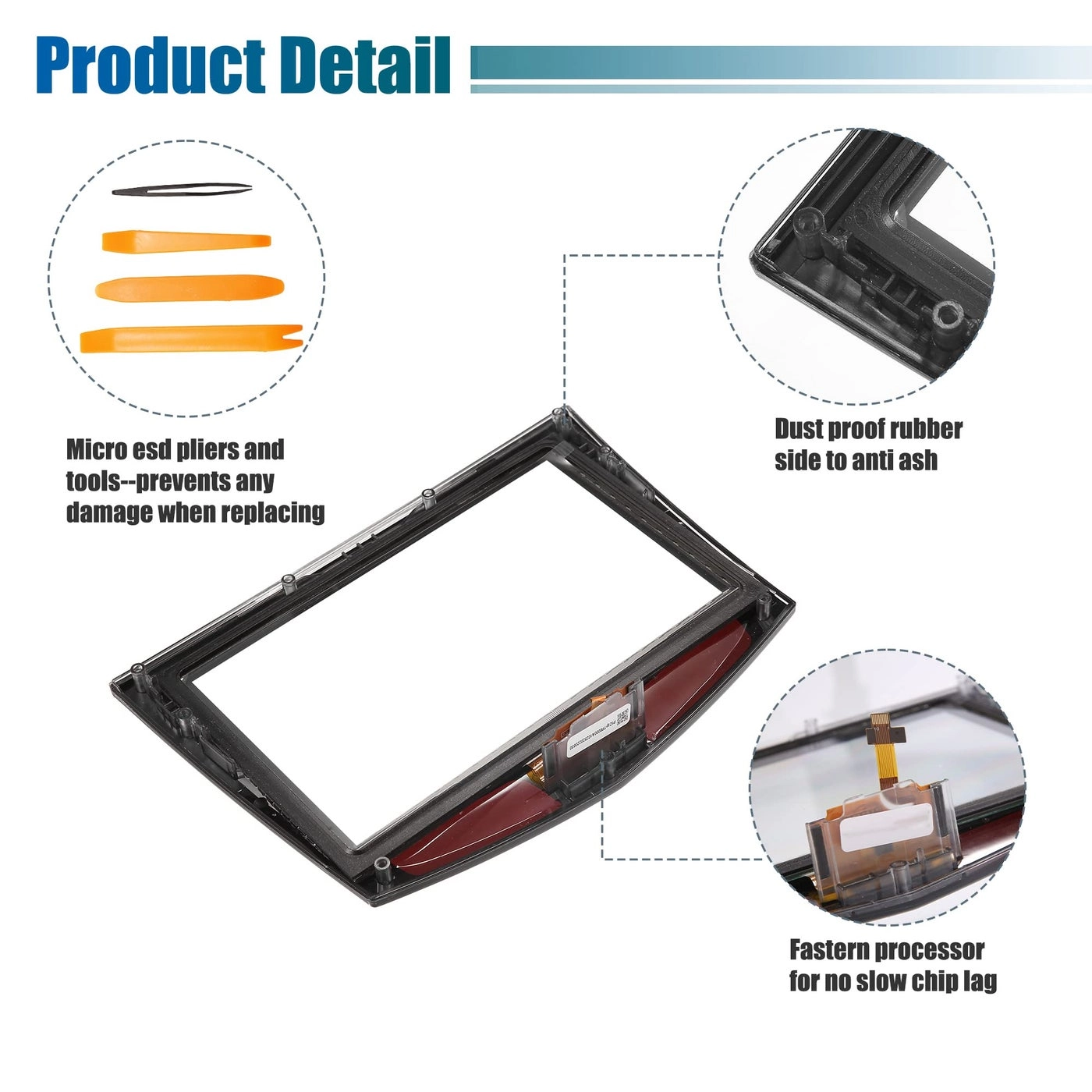 Touch Screen Display for CUE Infotainment System - Cadillac ATS CTS ELR Escalade SRX XTS 2013-2017