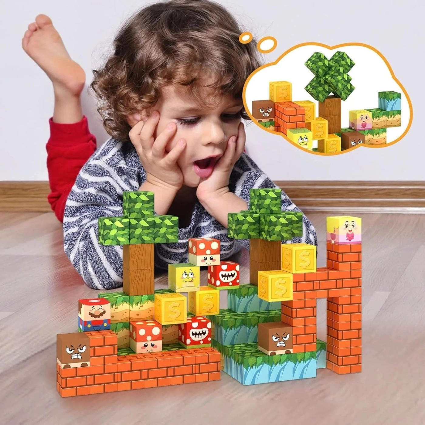 Magnetic Building Block Set - 48 pcs