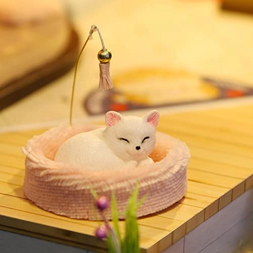 DIY Miniature Dolls House Kit - Cat Coffee Garden