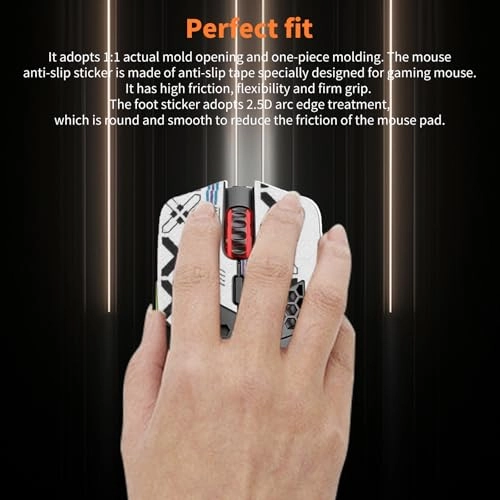 Mouse Grip Tape - White Glorious Model O