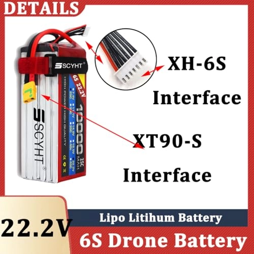 6S Lipo battery - 10000mAh 22.2V