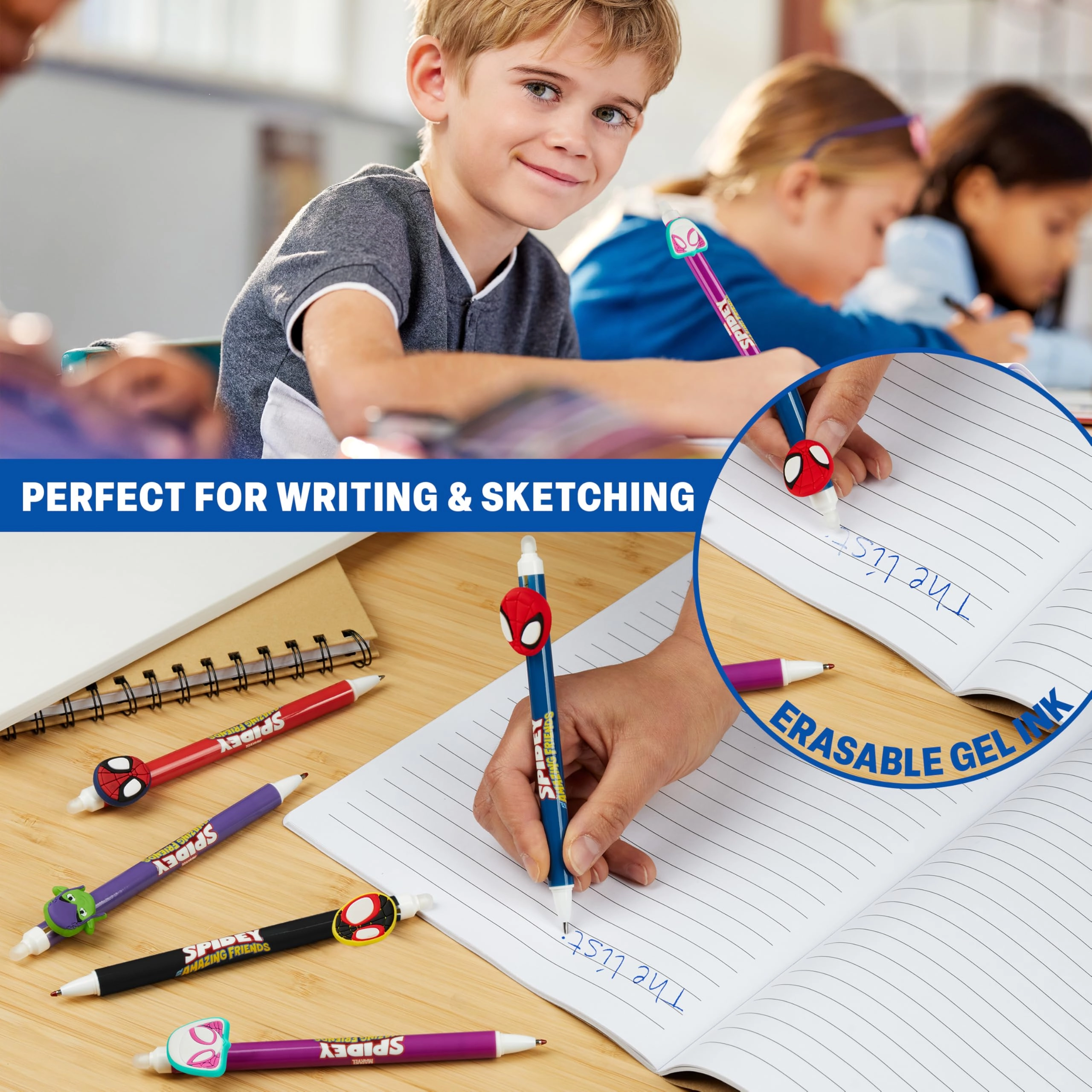 Marvel Spidey Pens - 5.0 count 0.5mm