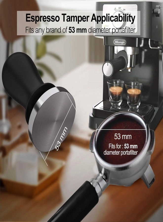 53mm Espresso Calibrated Tamper - Spring Loaded Weighted