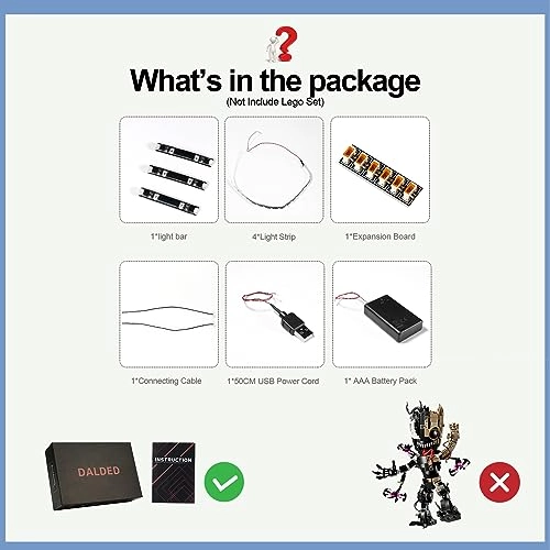LED Lighting Kit for LEGO Venomized Groot 76249 - Plasic