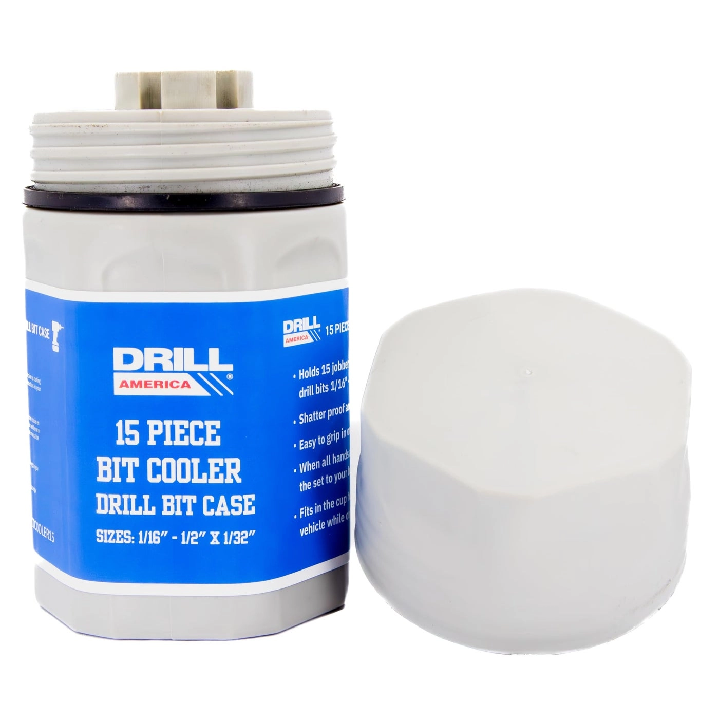 Drill America Drill Bit Case - 15 Piece 1/16-1/2