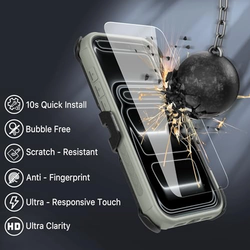 iPhone 17 Pro Case Belt Clip Holster with MagSafe for iPhone 17 Pro