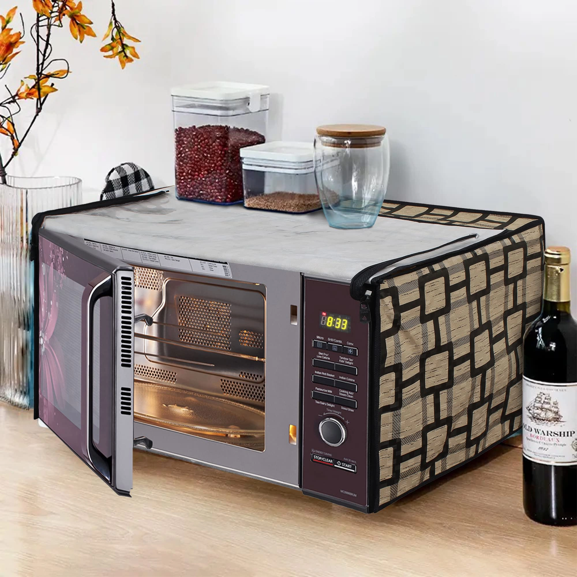 Microwave Oven Cover - for Godrej GMX 20CA5 MLZ Design_71