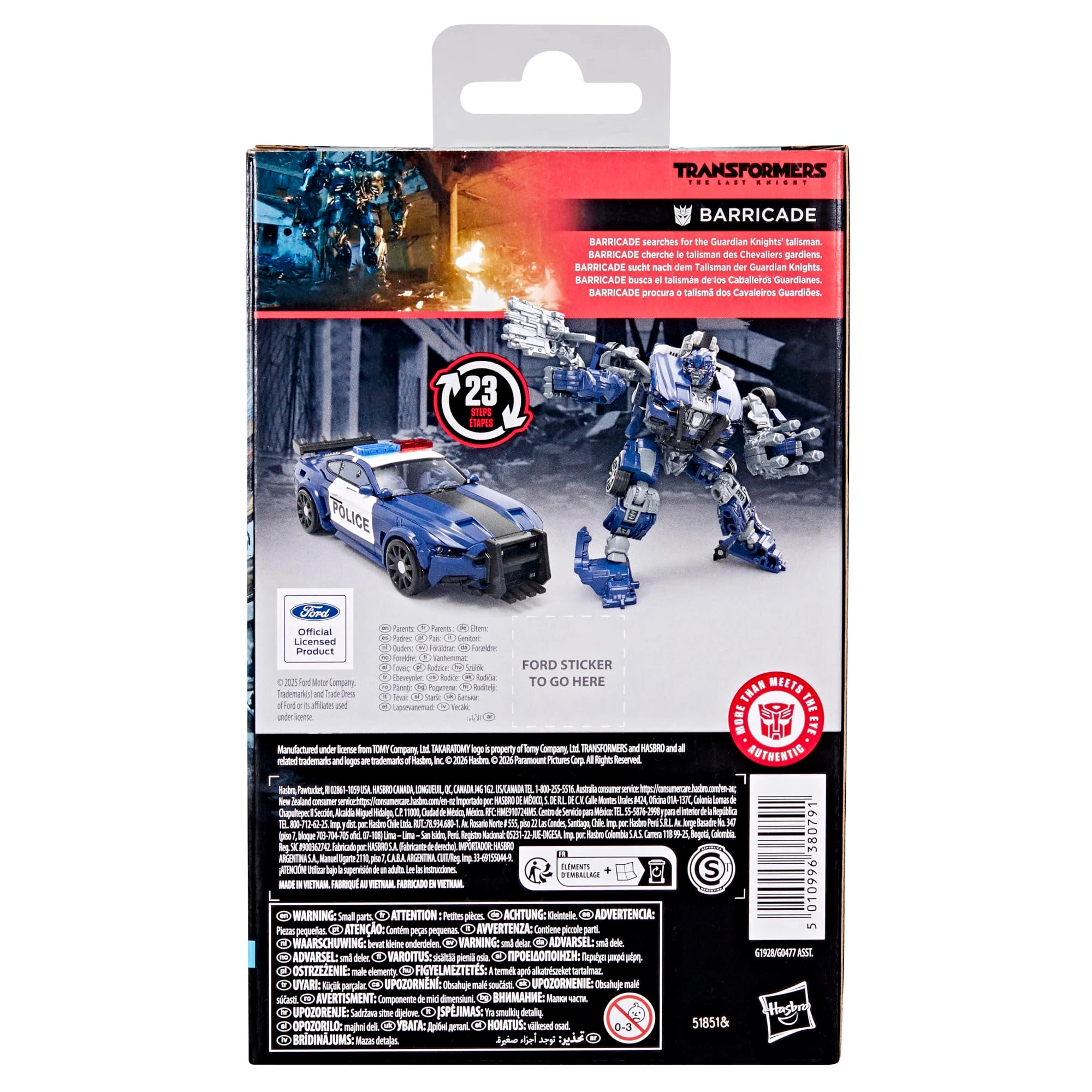 Studio Series Barricade - 23 steps Transformers