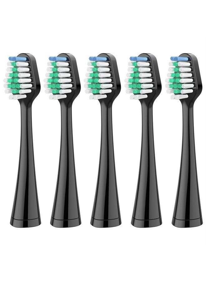 Harobey Replacement Toothbrush Heads - Pack of 5 Black