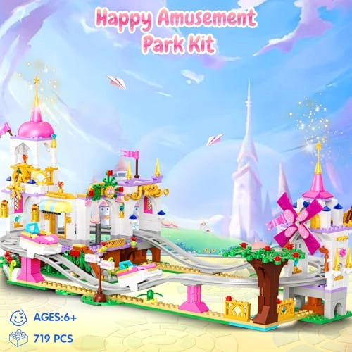 roller coaster building set - Pink ABS Plastic