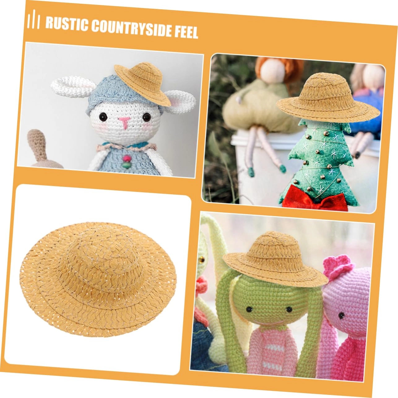 Mini Hand Woven Straw Hat - paper