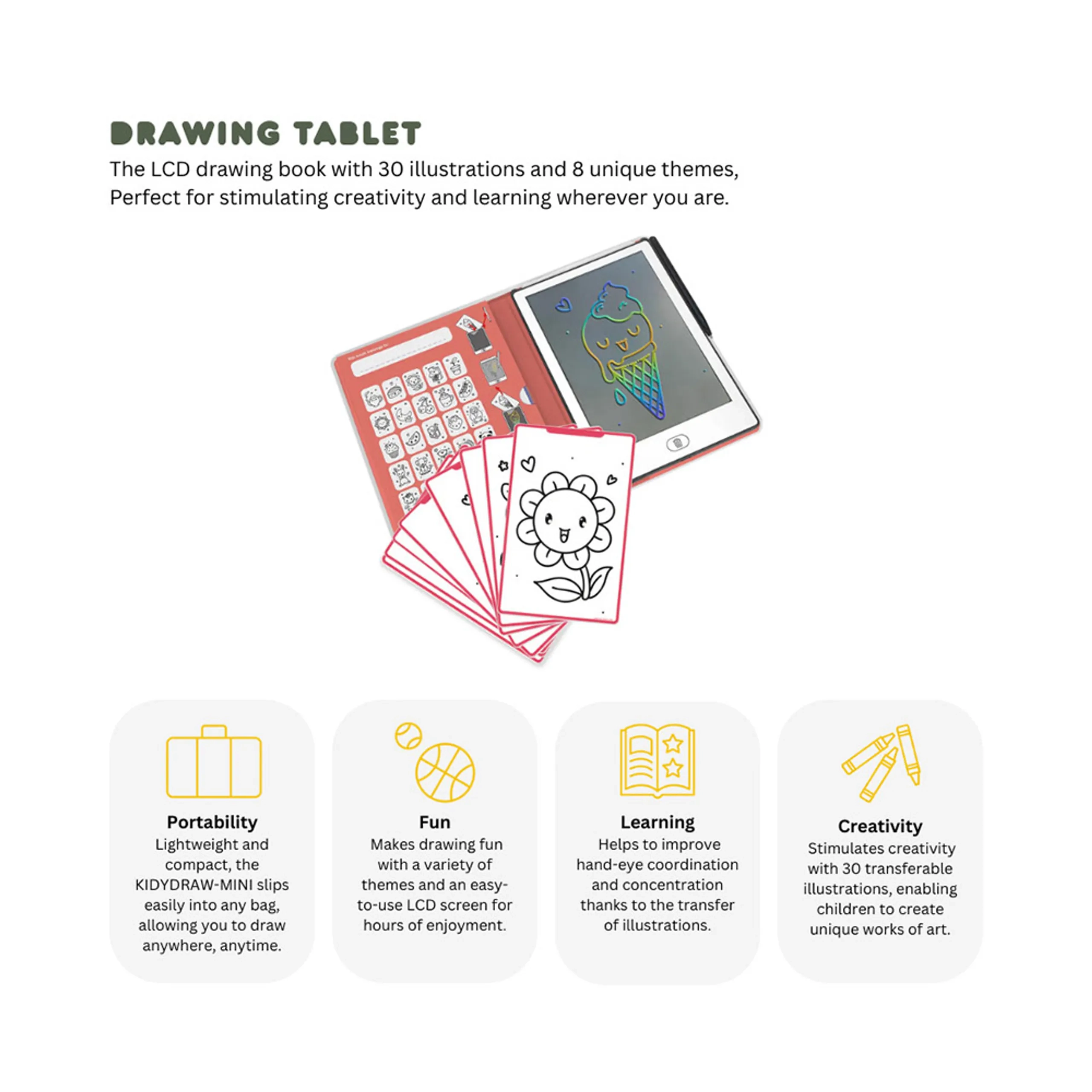 Kidydraw Mini LCD Tracing Book Animals - 4+ years