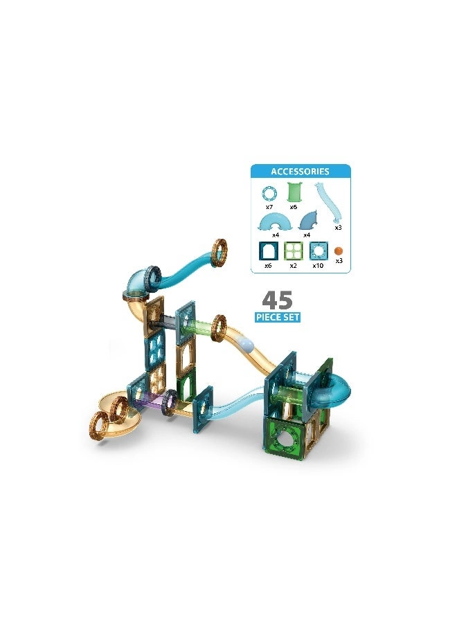 Magnetic Building Tiles Marble Track Set (YZ2205330) - DIY Magnetic Blocks STEM