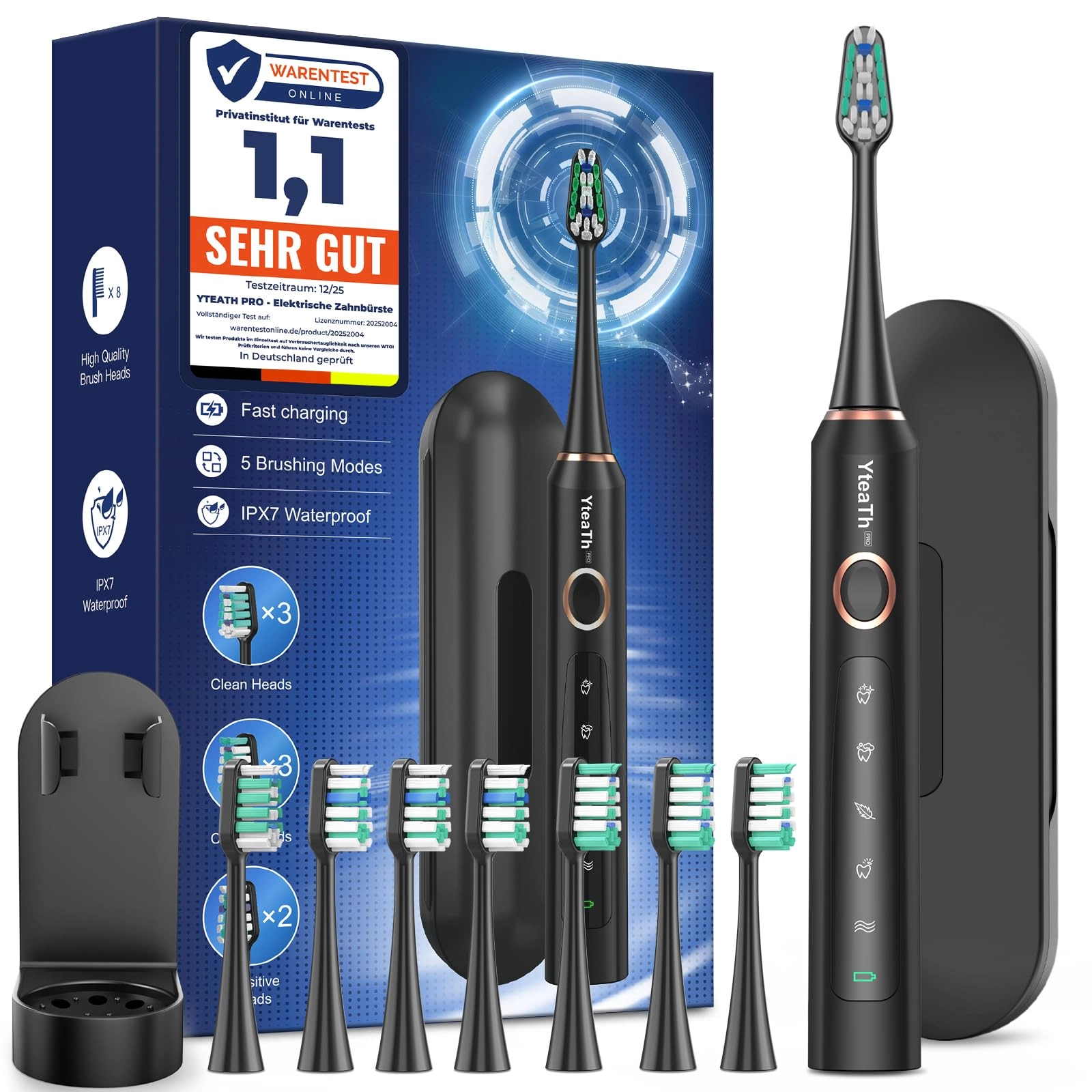 Shenzhen Shenlong Technology Co., Ltd. Y05U - 8 Toothbrush Heads 90 Days Battery Life 5 Brushing Modes