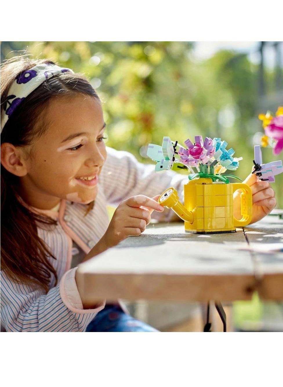 Flowers in Watering Can (31149) - Yellow