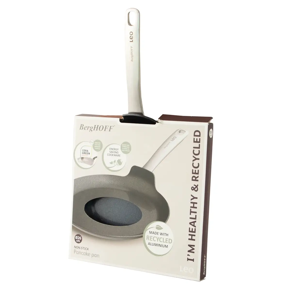 Graphite Aluminum Non-Stick Pancake - 26 cm CeraGreen ceramic non-stick coating