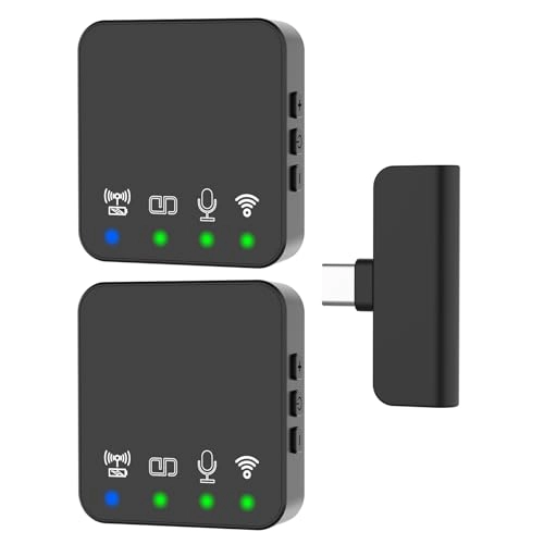 Wireless Lavalier Microphone System Wireless+USB+3.5mm-Mini-Jack+Lightning Microphone