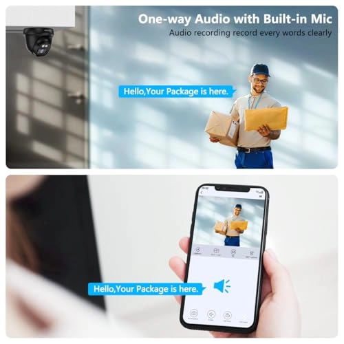 PoE Dome Outdoor Home Security Camera System 4K