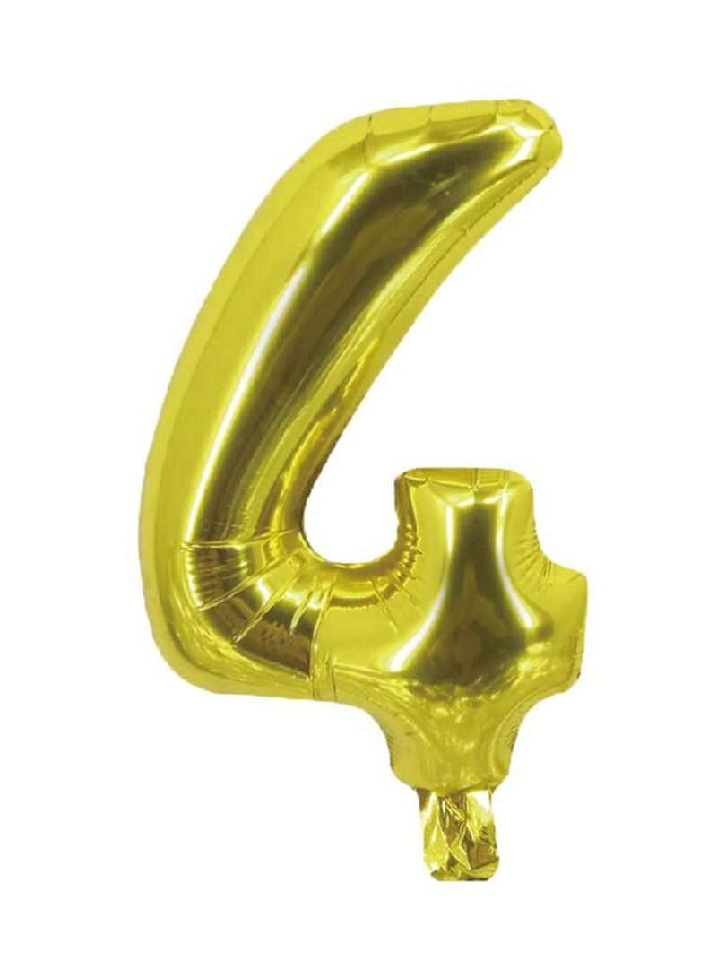 Party time 4 Number Decorative Foil Balloon