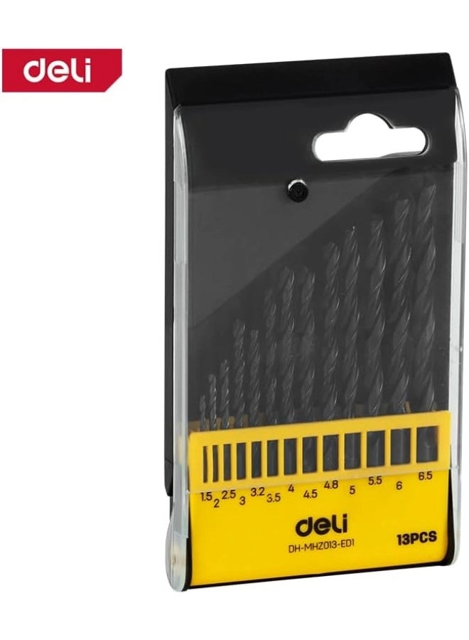 HSS Drill Bit Set - High-Speed Steel 13 Pieces